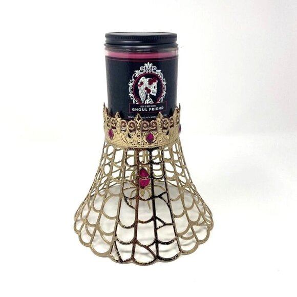 Bath & Body Works Spider Web Jeweled Single Wick Candle Holder - Picture 1 of 9